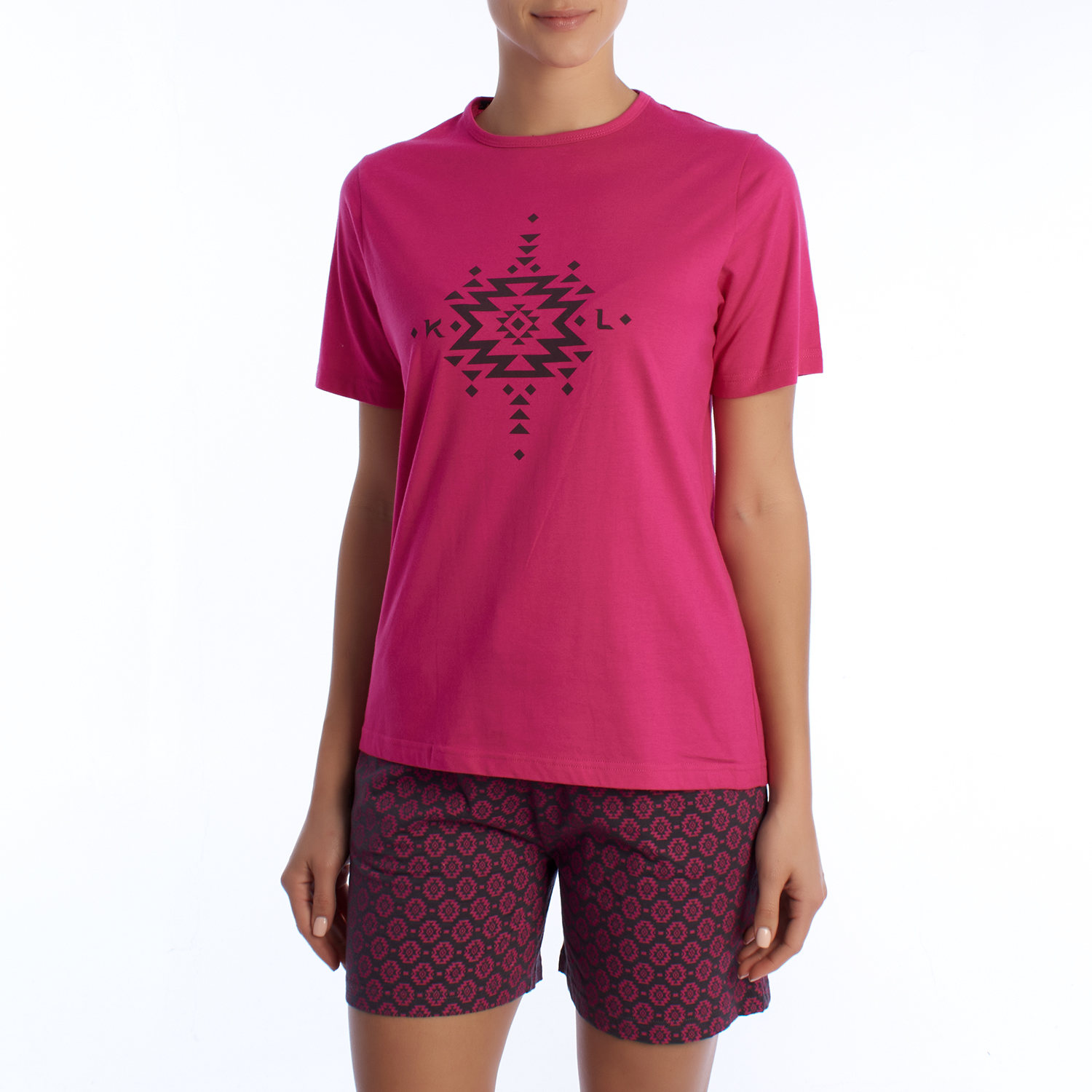 Pijama de Manga Curta Fuchsia