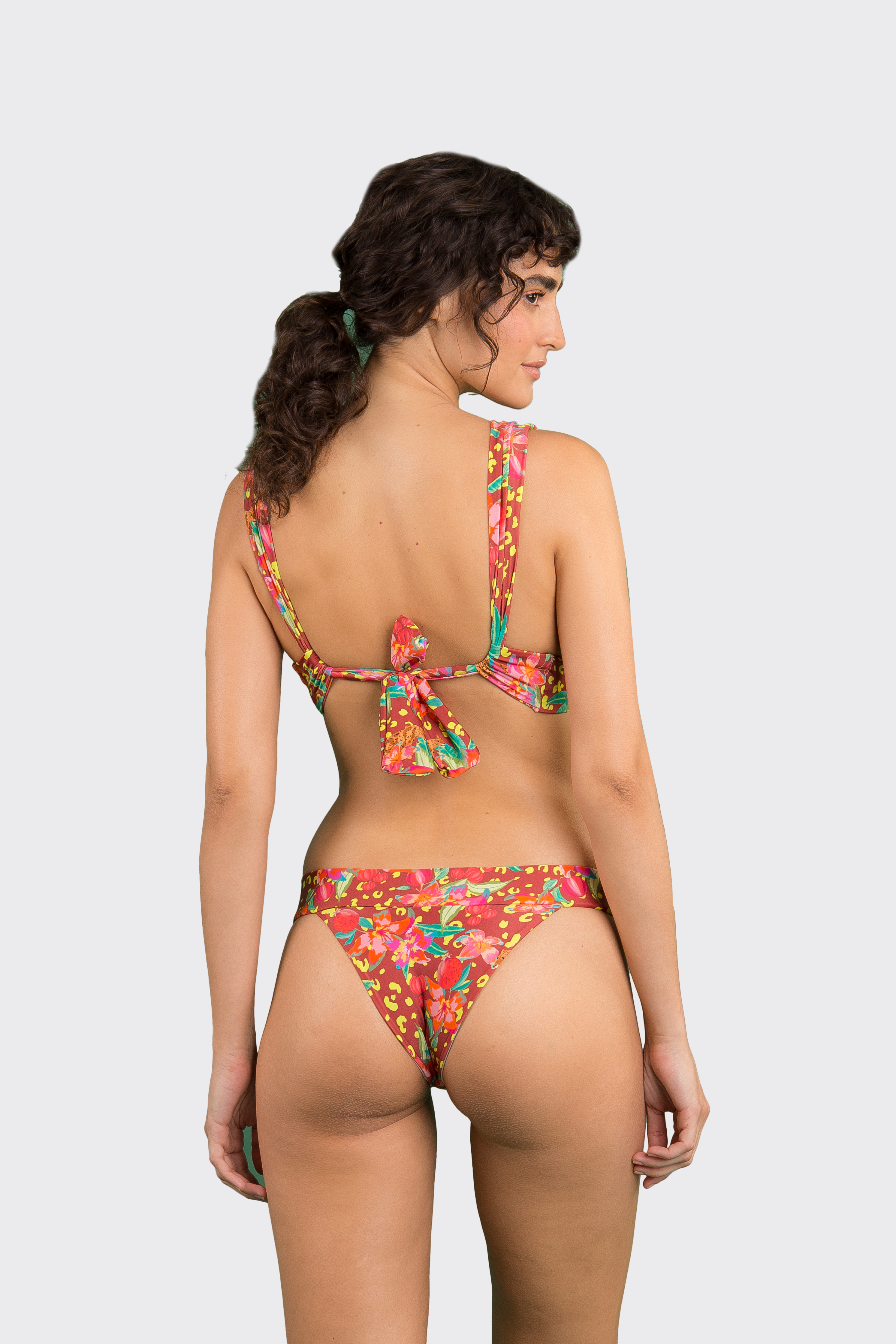 Cuecas Biquini Tropics Essential-Cos Castanho