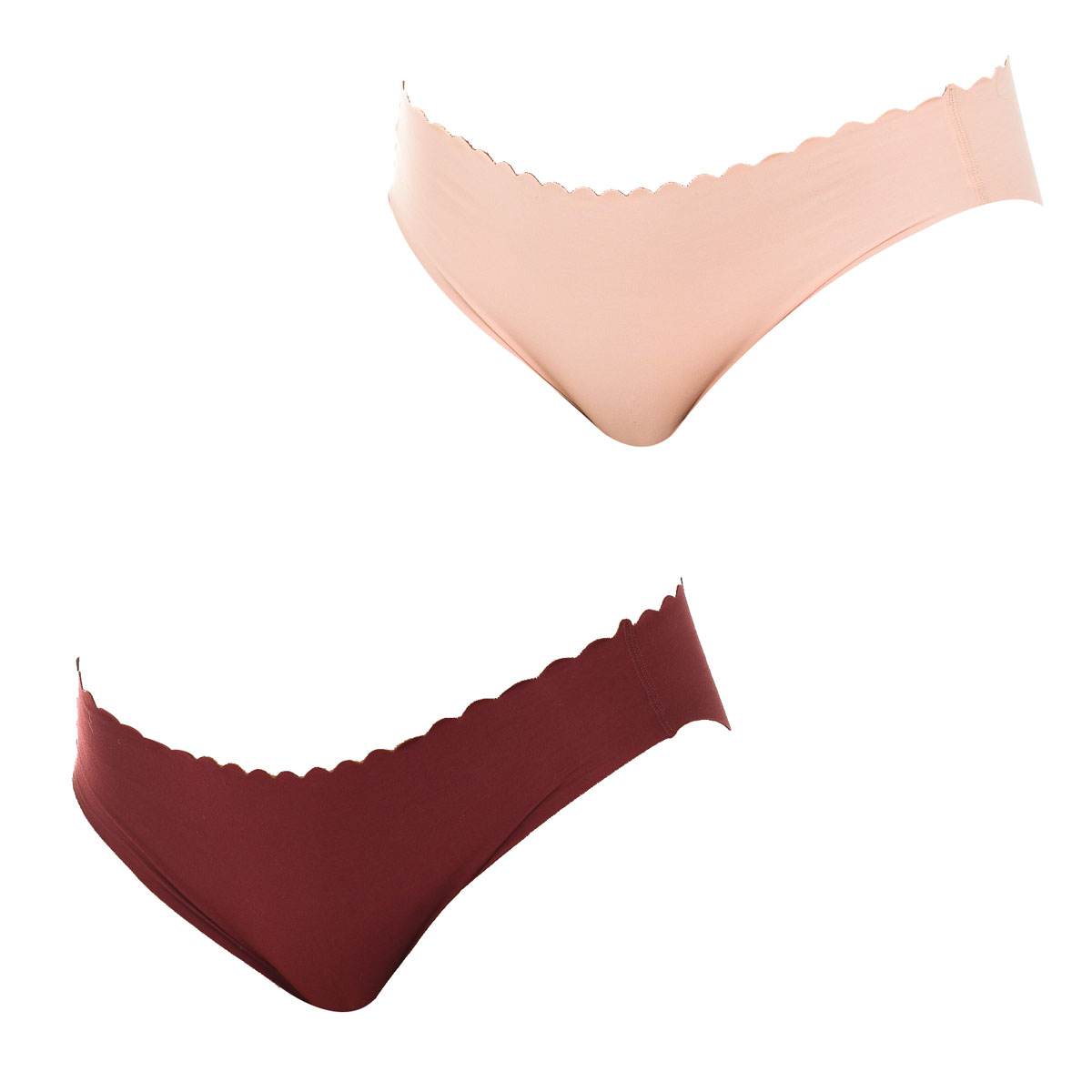 Pack 2 Cuecas Invisíveis Senhora Vermelho e Bege