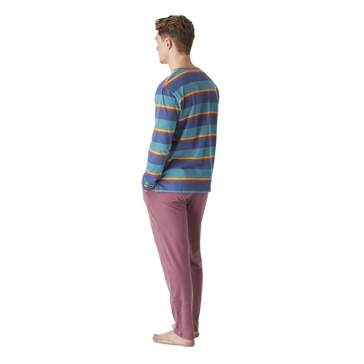 Pijama de Algodão Homem Manga Comprida Multicor