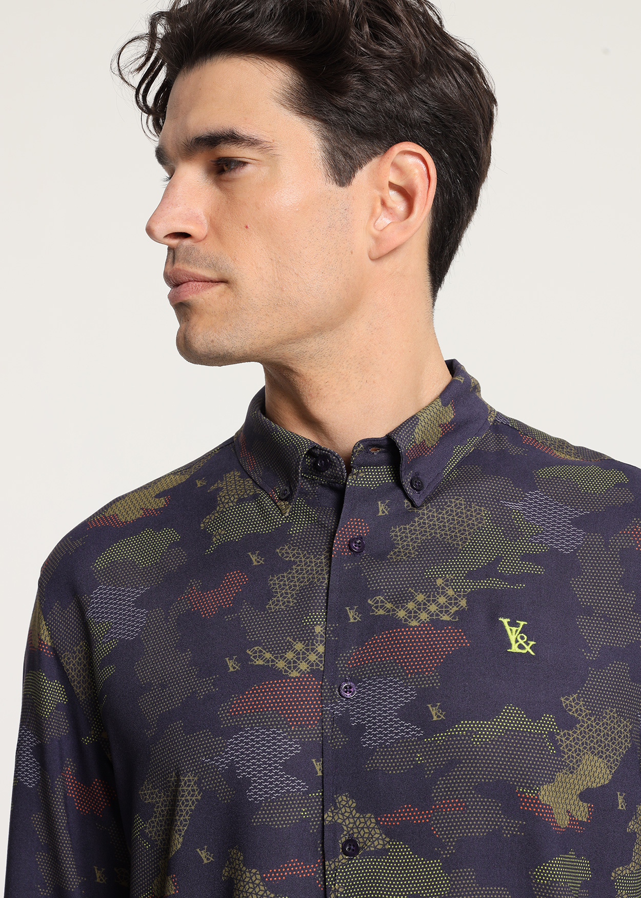 Camisa de manga curta Homem Multicolorido