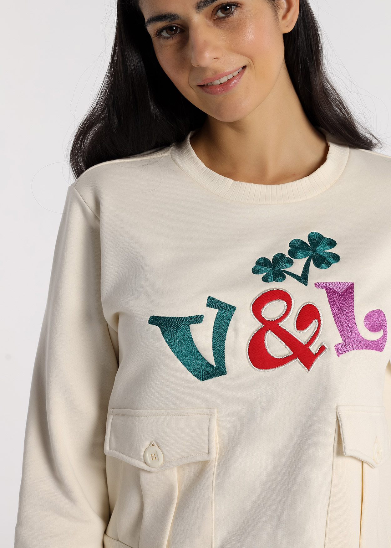 Sweatshirt Senhora Bege
