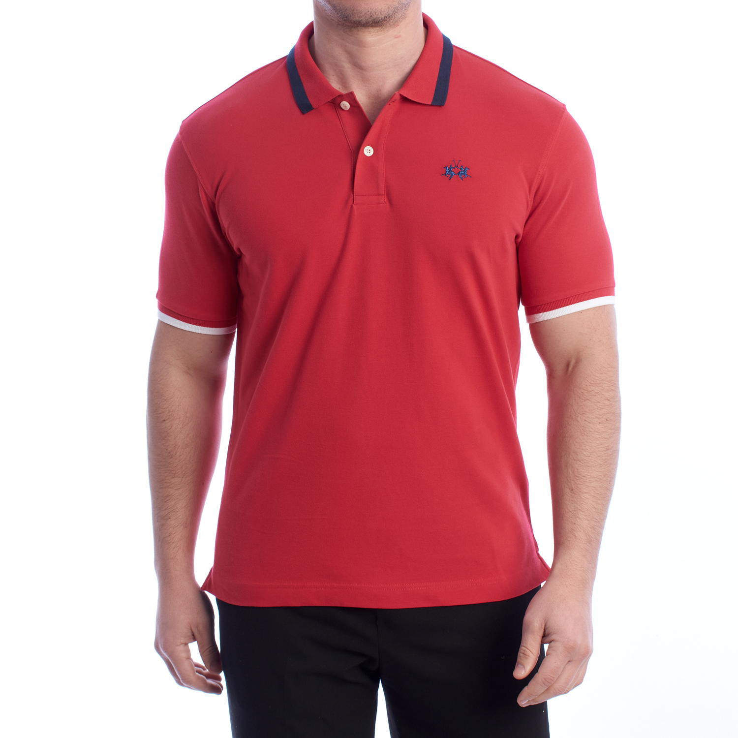 Pólo Homem Slim Fit Azul Claro