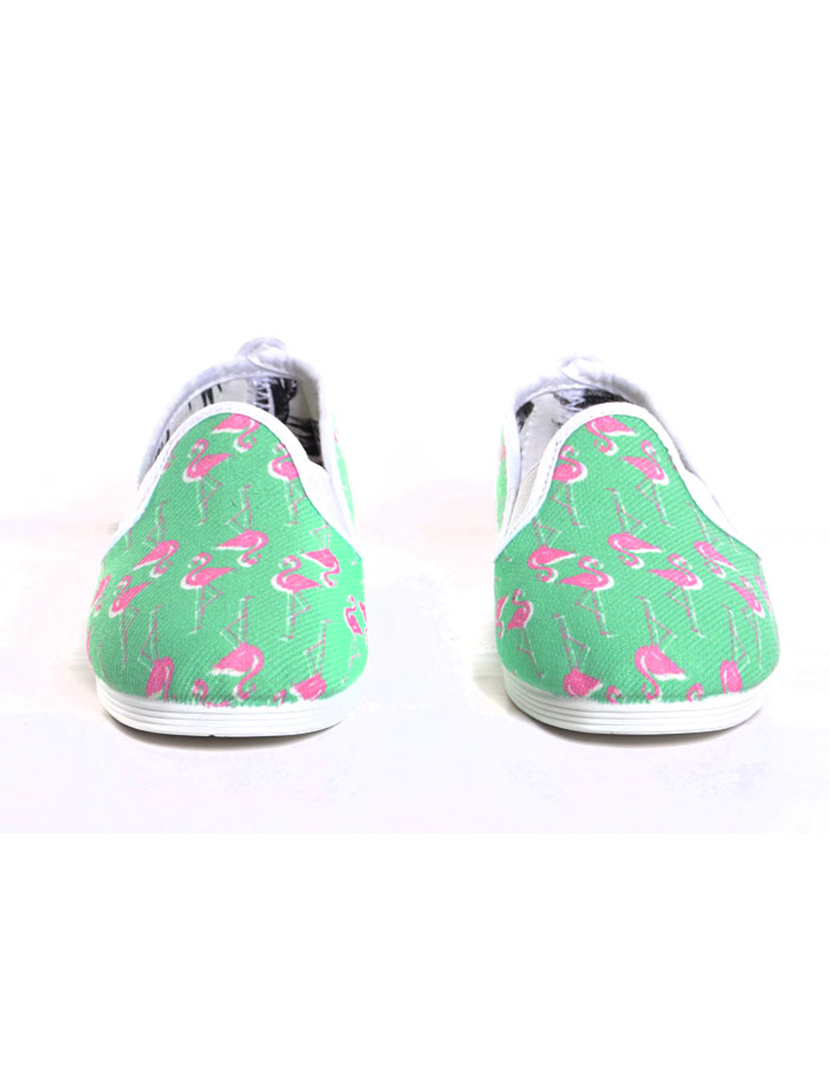 Alpercatas Print Flamingos Verde