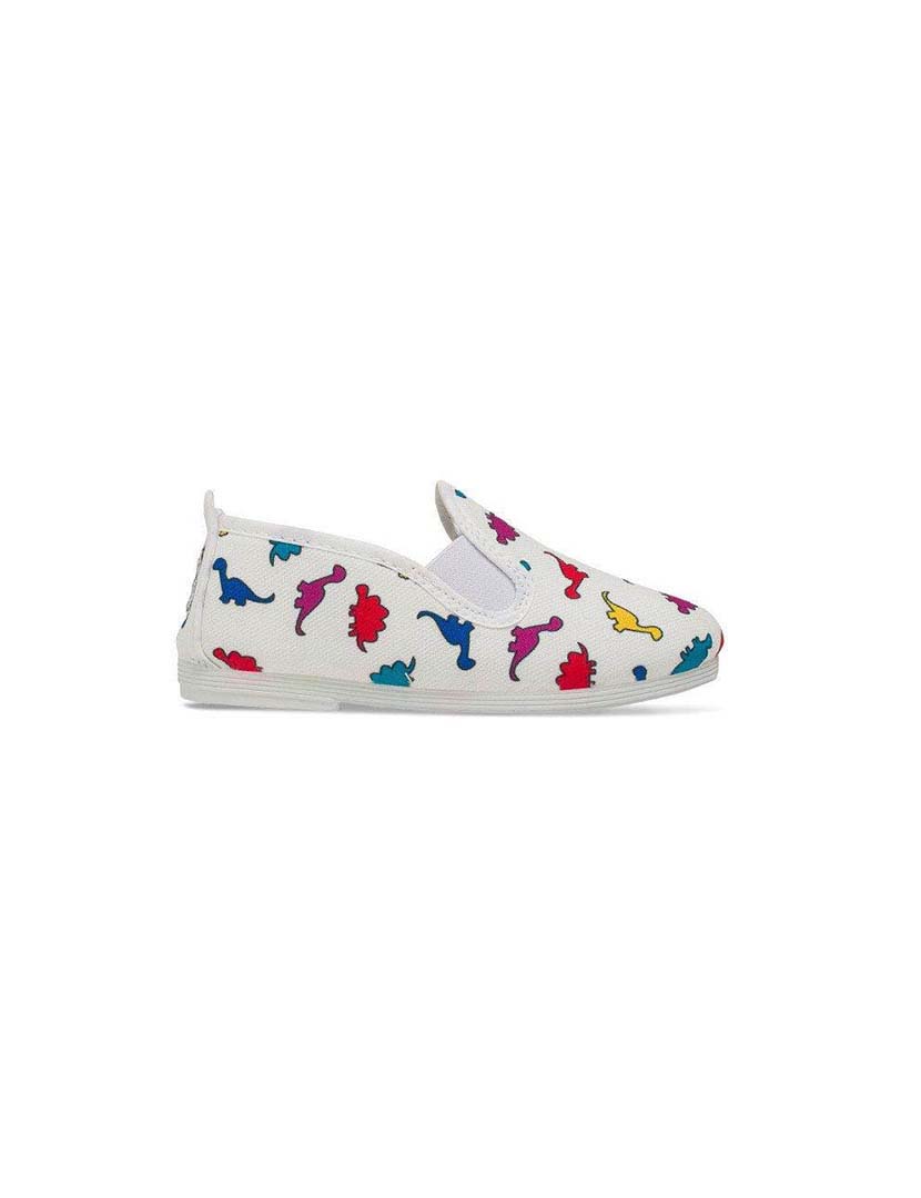 Alpercatas Print Dinossauros Branco