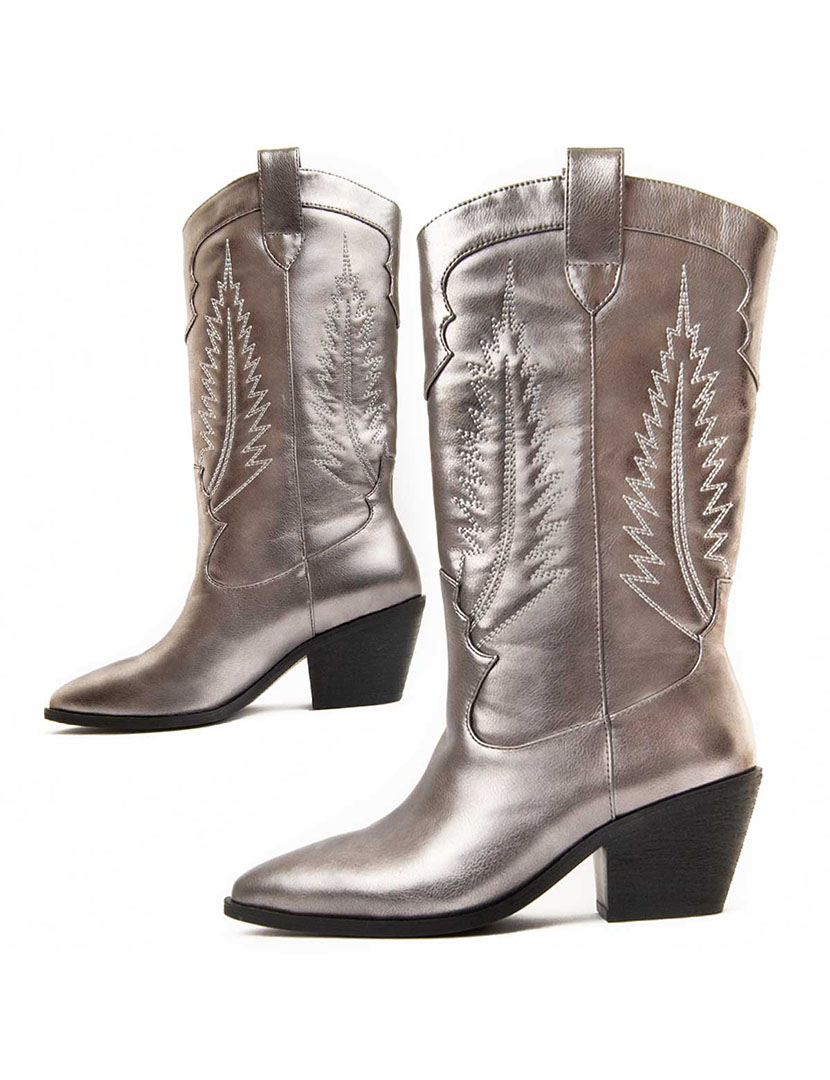 Botas de Salto Senhora Cinzento