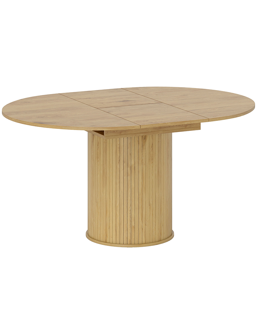 Mesa Jantar Extensível Redonda Madeira/Natural