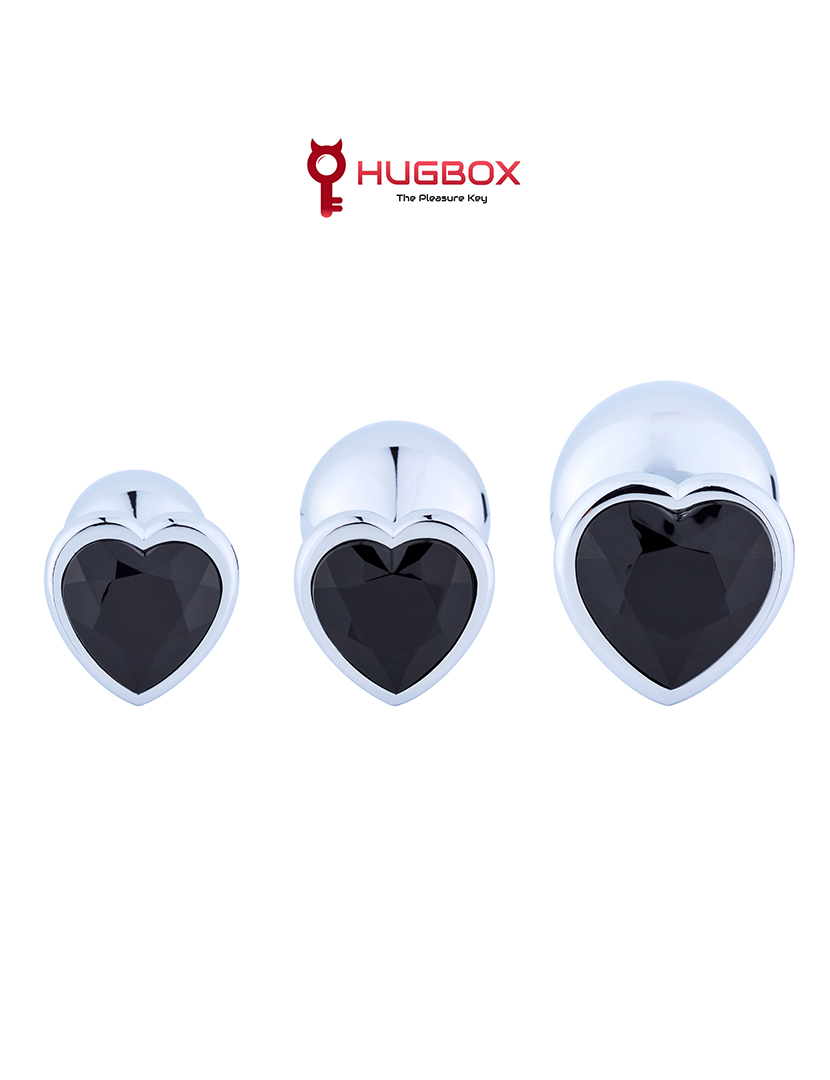 Plug Anal - Conjunto de 3 tamanhos S, M, L - Massajador Prostático - Preto