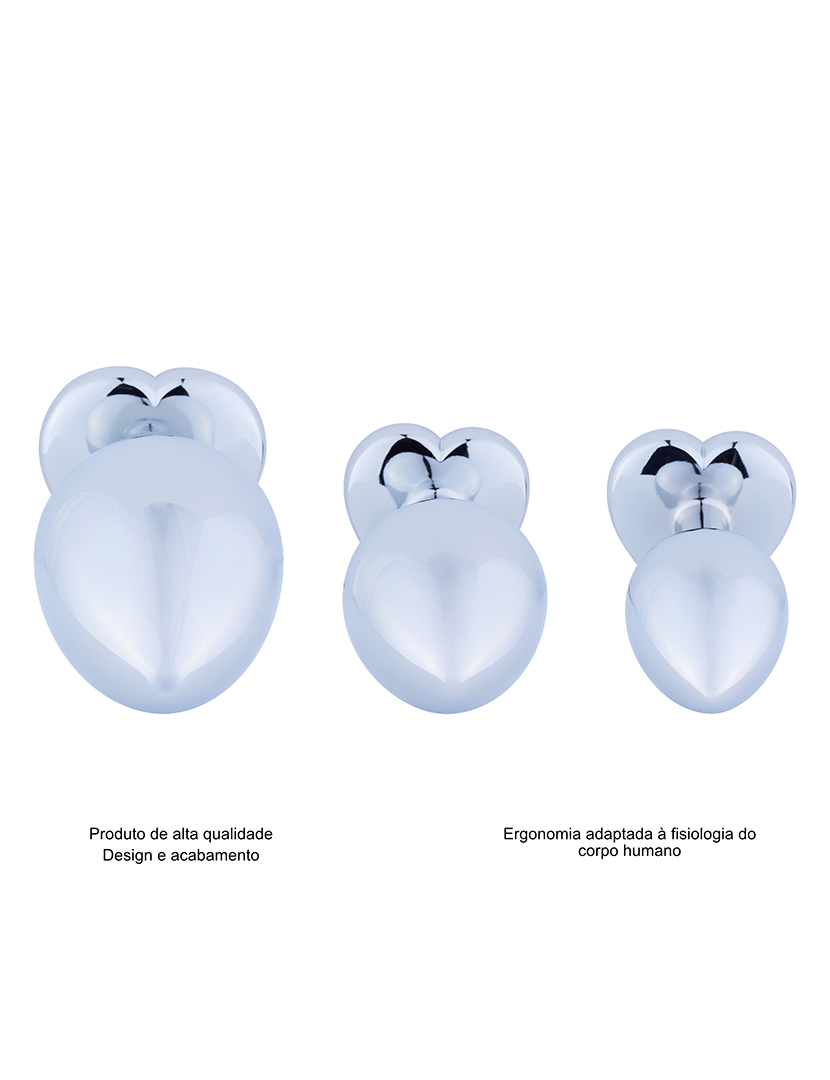 Plug Anal - Conjunto de 3 tamanhos S, M, L - Massajador Prostático - Vermelho