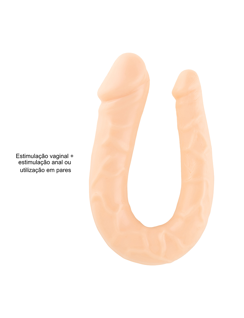 Dildo Duplo - Godemichet - Cor da pele