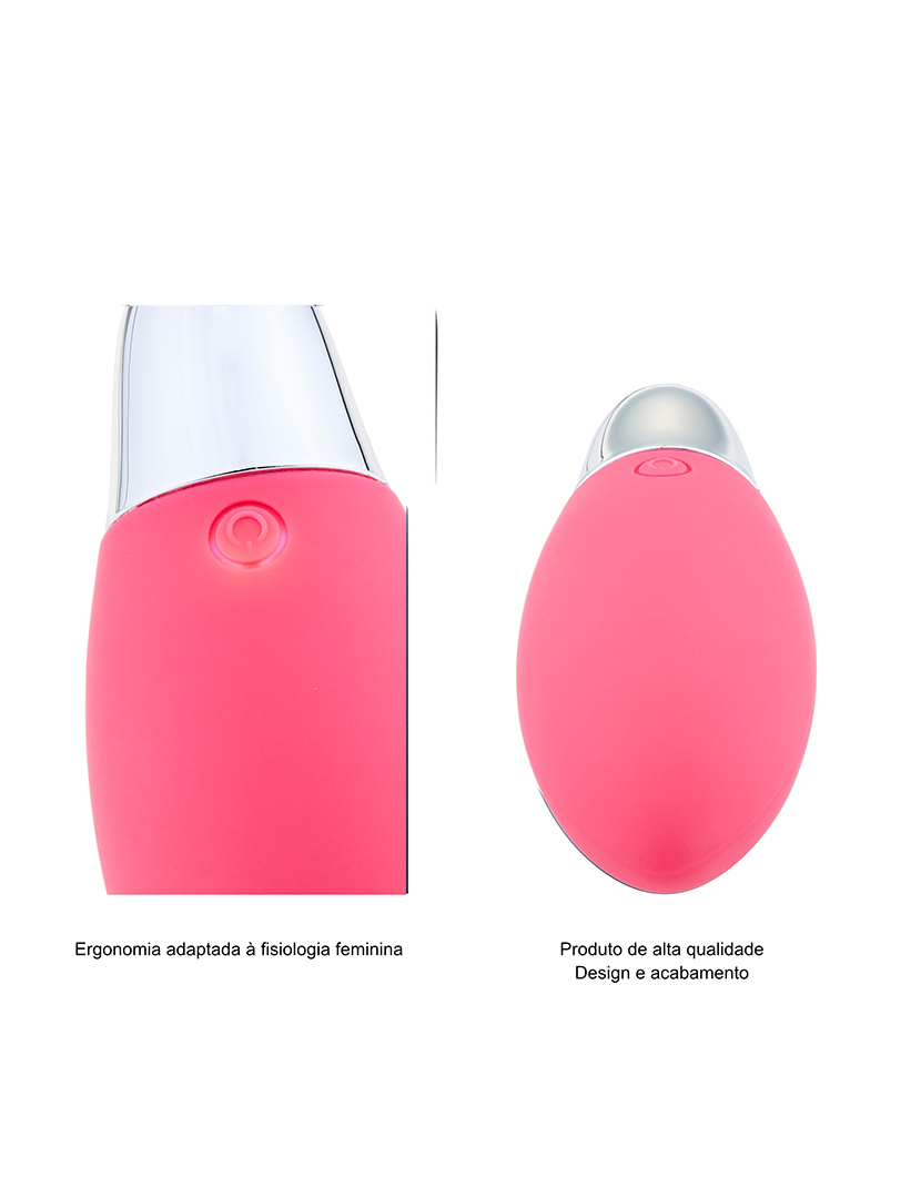 Ovo vibratório - Controlo remoto - 11 programas - Rosa