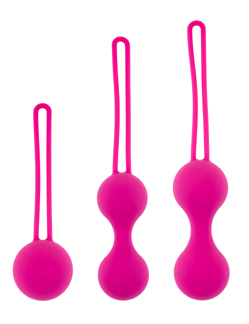 Bolas de gueixa - Conjunto de 3 dimensões - Melhoramento do pavimento pélvico - Rosa