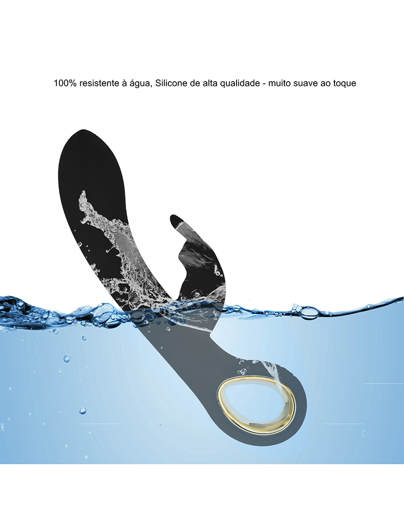 Vibrador Rabbit - Opção de aquecimento - 50 programas - Preto 