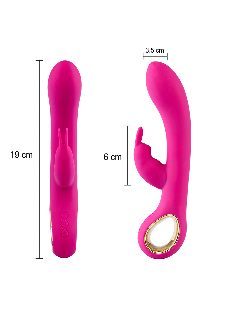 Vibrador Rabbit - Opção de aquecimento - 50 programas - Rosa