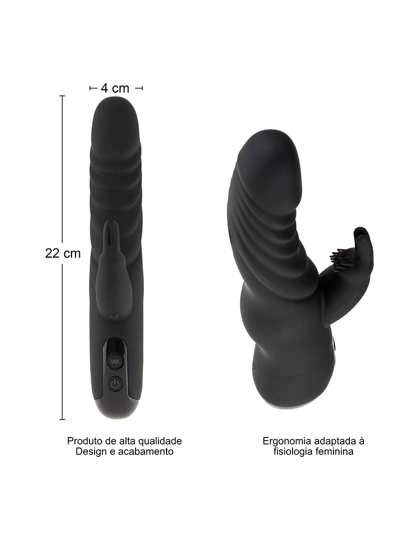 Vibrador Rabbit - 10 programas - Preto