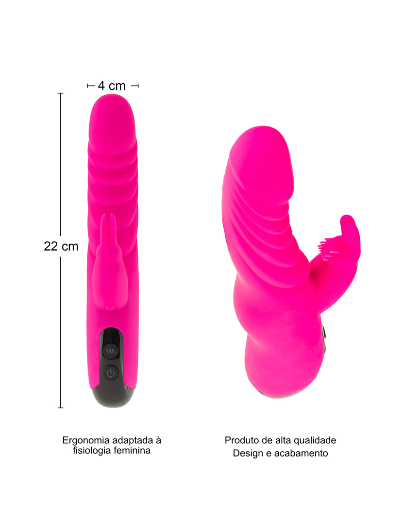Vibrador Rabbit - 10 programas - Rosa