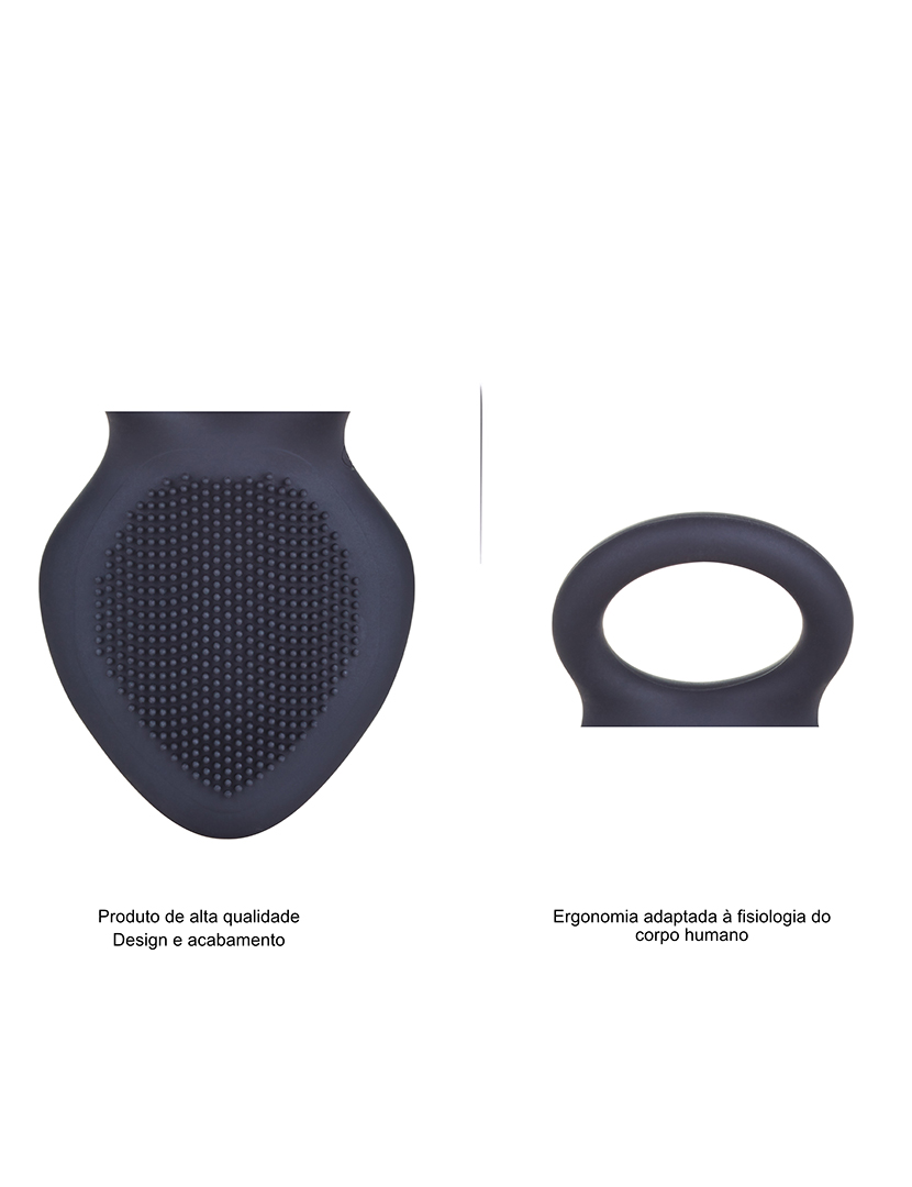 Anel vibratório - Estimulador do clitóris - 10 programas - Preto