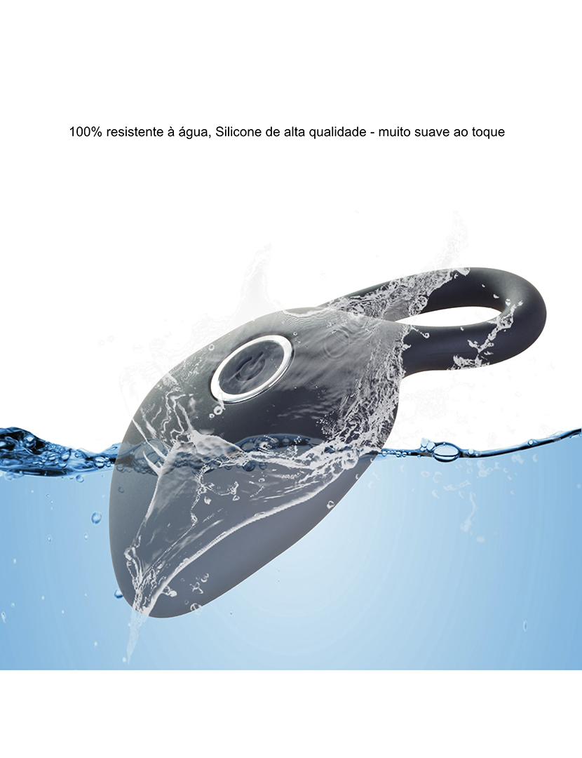 Anel vibratório - Estimulador do clitóris - 10 programas - Preto