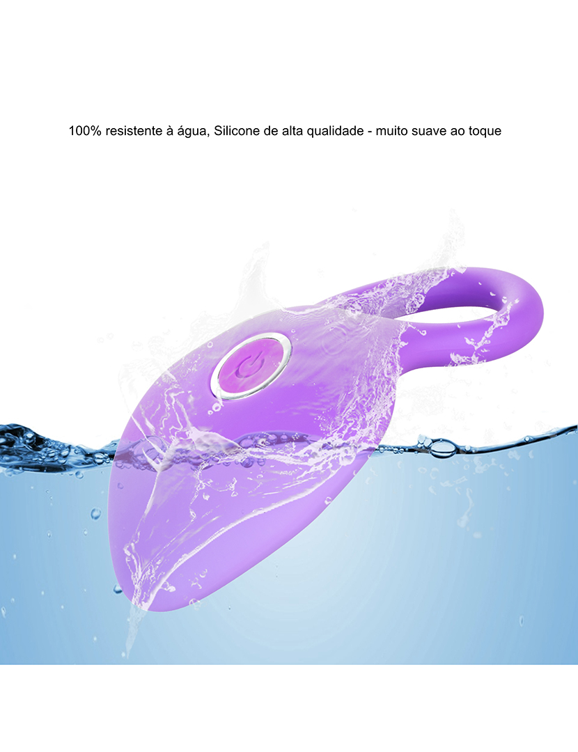 Anel vibratório - Estimulador do clitóris - 10 programas - Púrpura