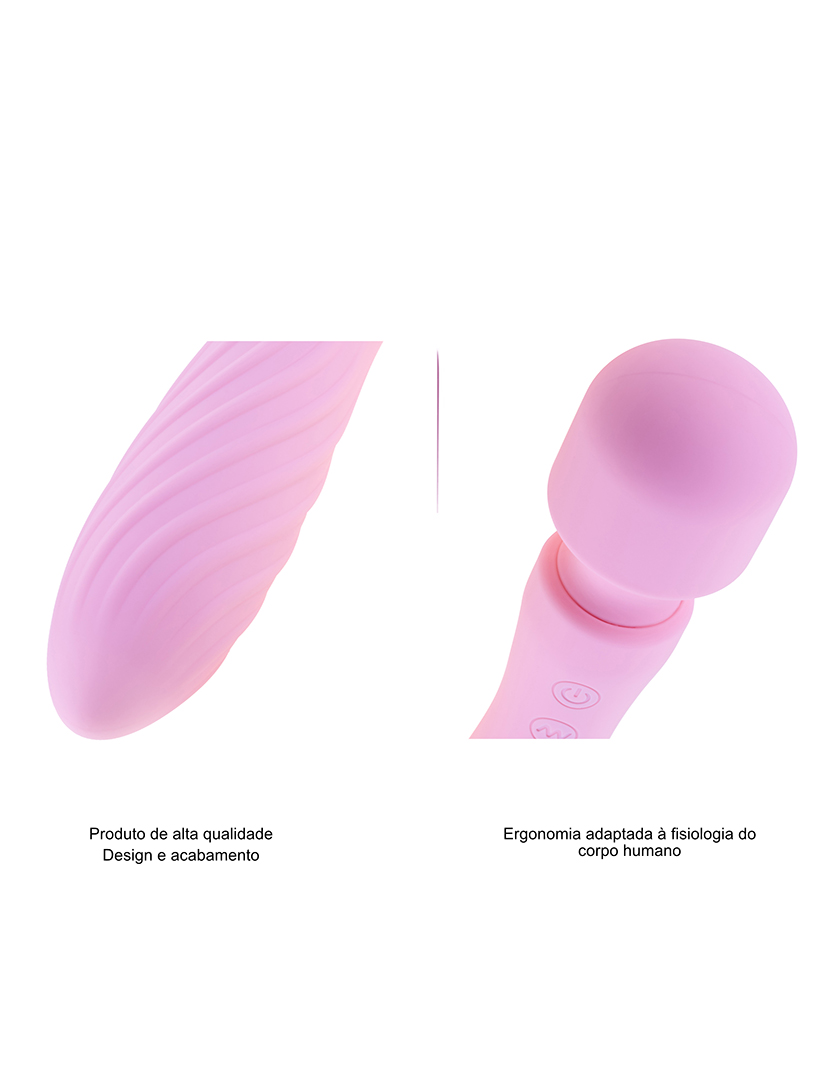 Vibrador Wand - Ponto G - 20 programas - Rosa