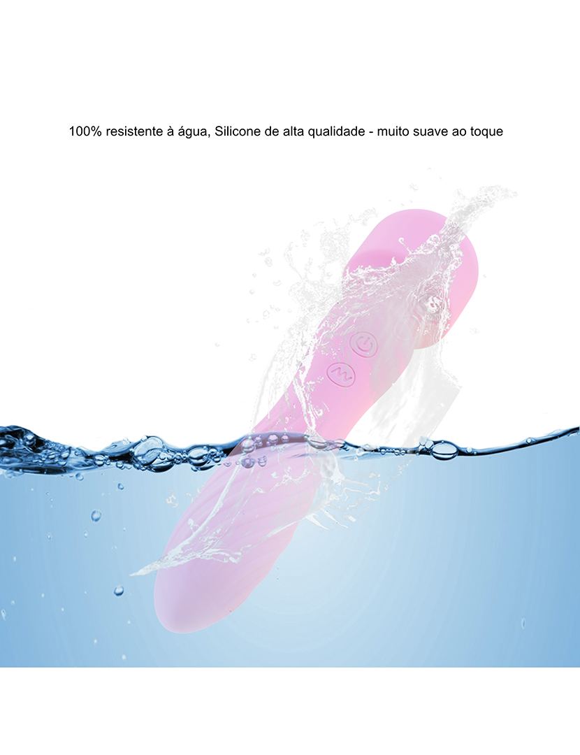 Vibrador Wand - Ponto G - 20 programas - Rosa