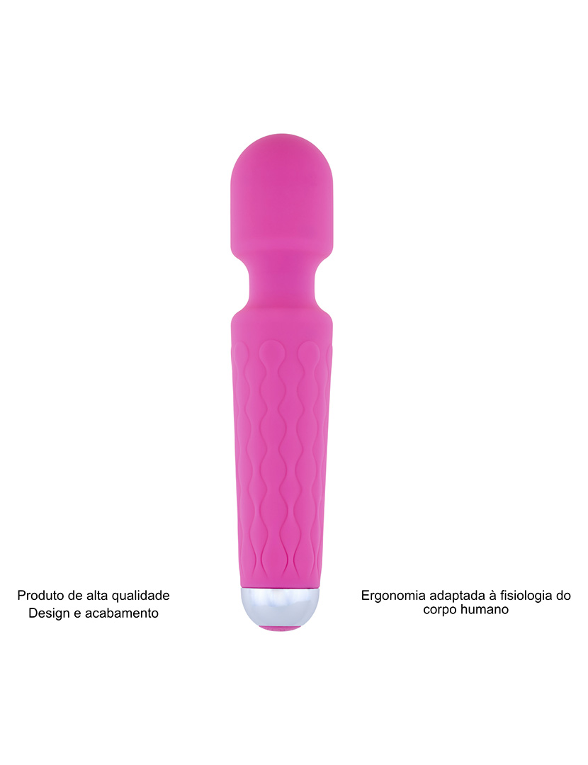 Vibrador Wand - 20 programas e 8 velocidades - 160 opções de vibração - Rosa