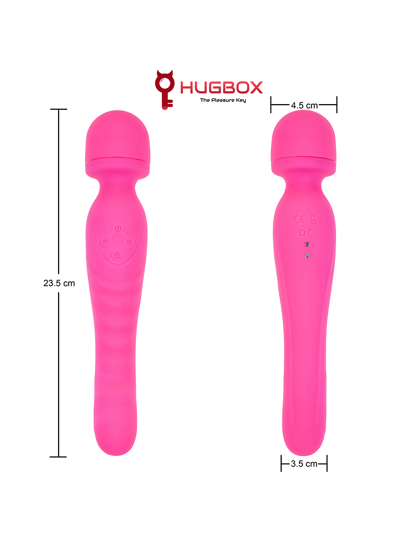 Vibrador Wand - Opção de aquecimento - 7 programas - Rosa