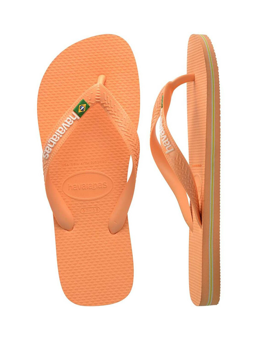 Chinelos Brasil Logo Peach