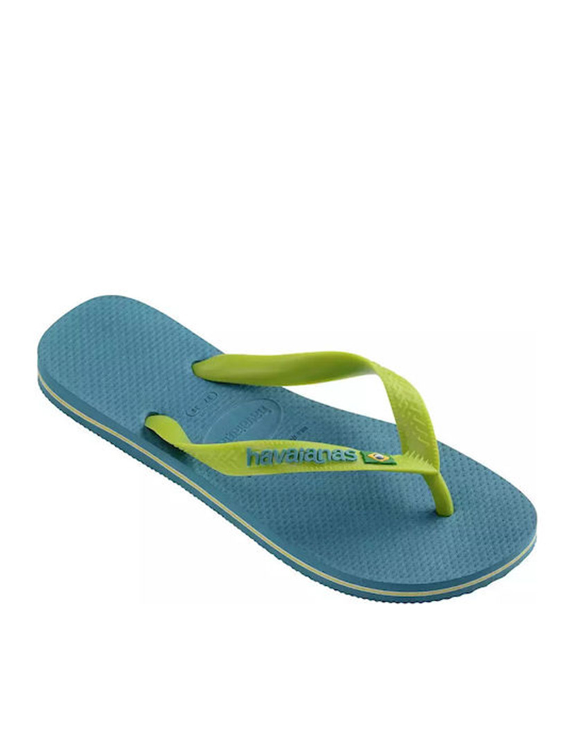 Chinelos Brasil Logo Azul Verde