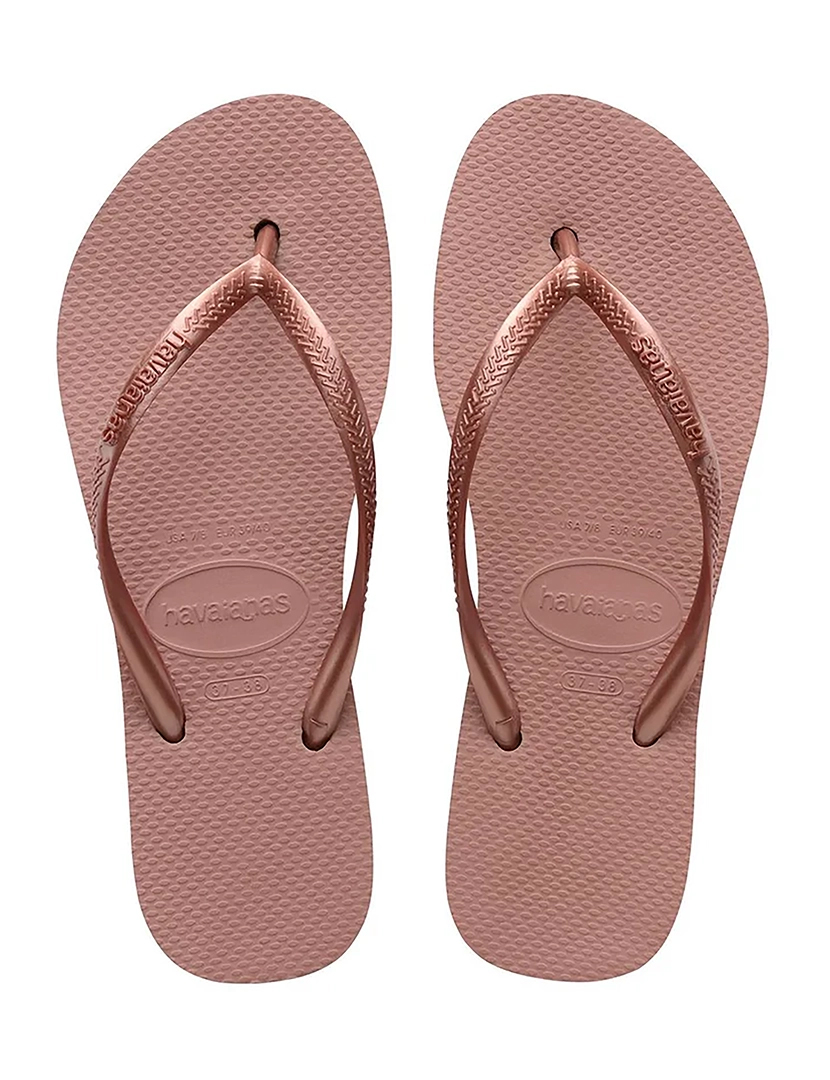 Chinelos Slim Flatform Rosa Açafrão