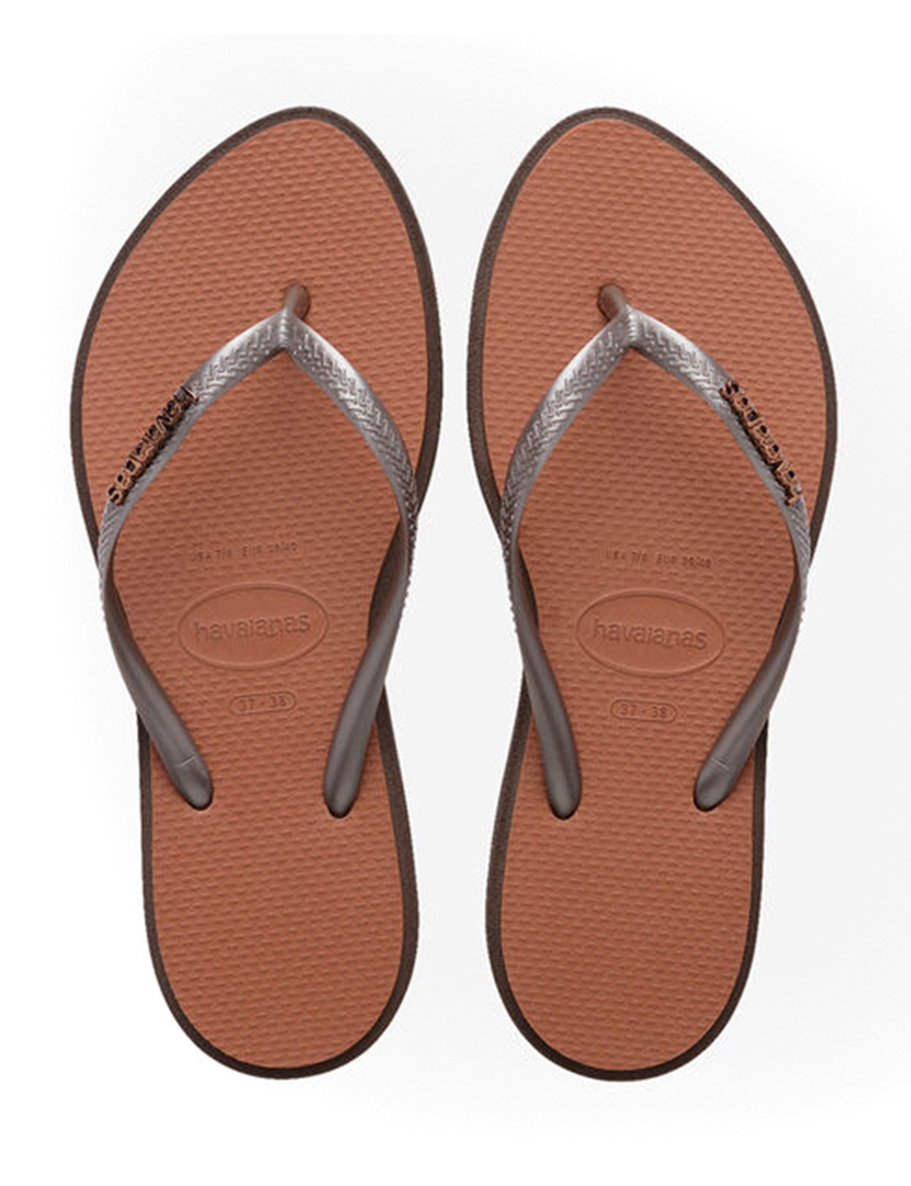 Slim Point Brown Flip Flops