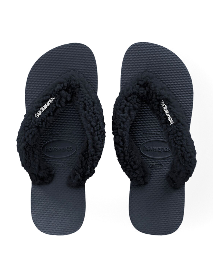 Chinelos Top Home Fluffy Preto