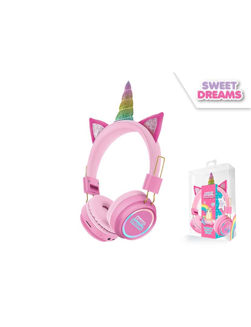 Headphones Inalámbricos Bluetooth Rosa