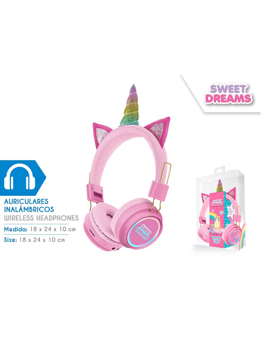 Headphones Inalámbricos Bluetooth Rosa