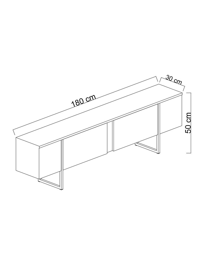 Móvel TV Luxe Noz/Dourado