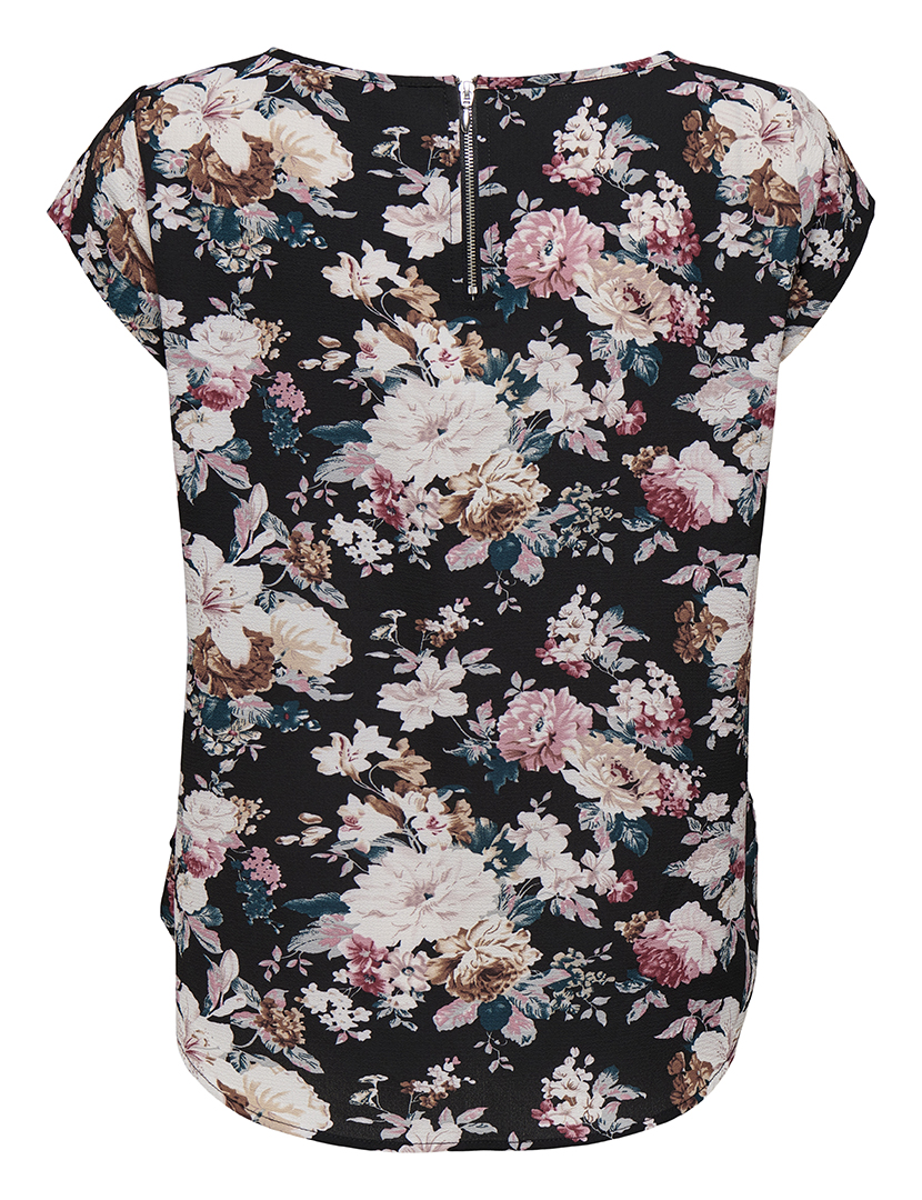 T-Shirt Floral Preto