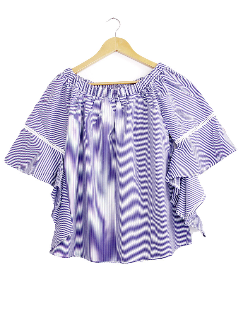Blusa Folhos Roxo
