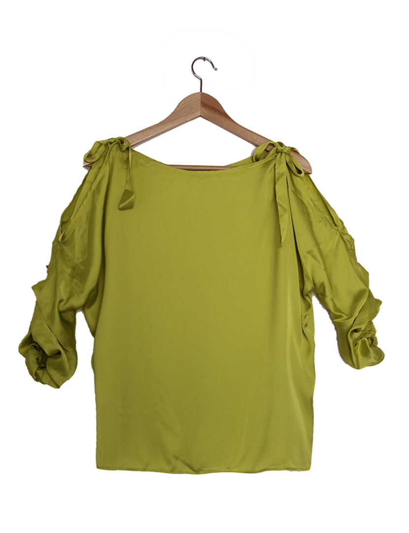 Blusa Atilhos nos ombros Verde