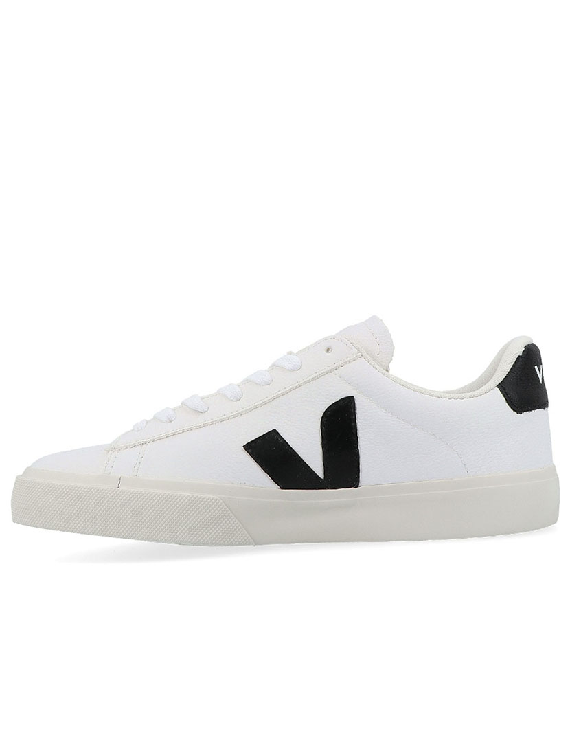 Ténis Campo de Couro Branco-Preto