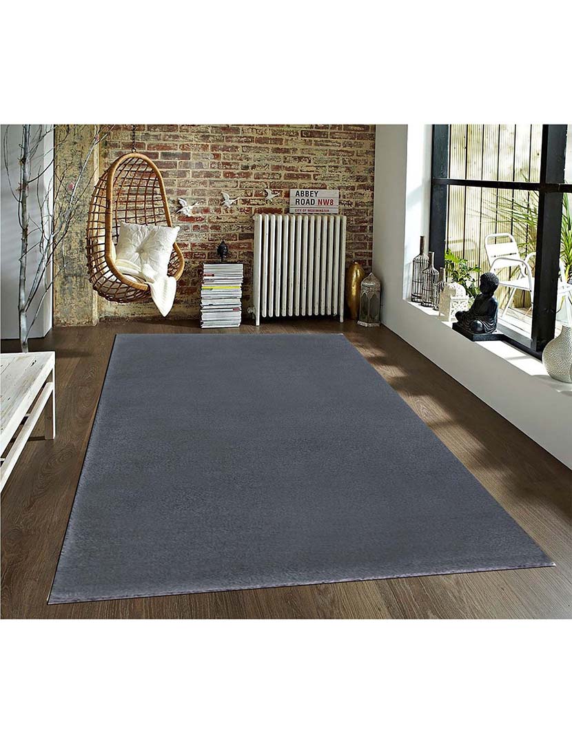 Tapete Soft Plush Cinzento Escuro