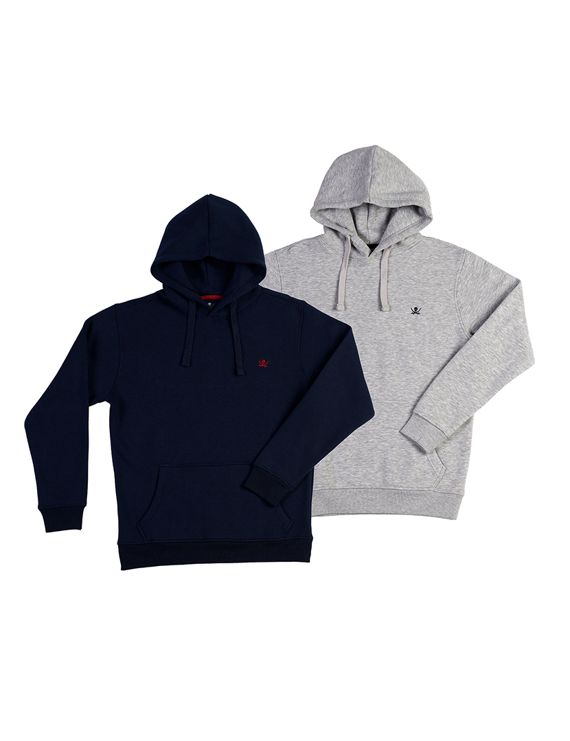 Pack 2 Sweatshirts Kangu Homem Cinzento e Azul