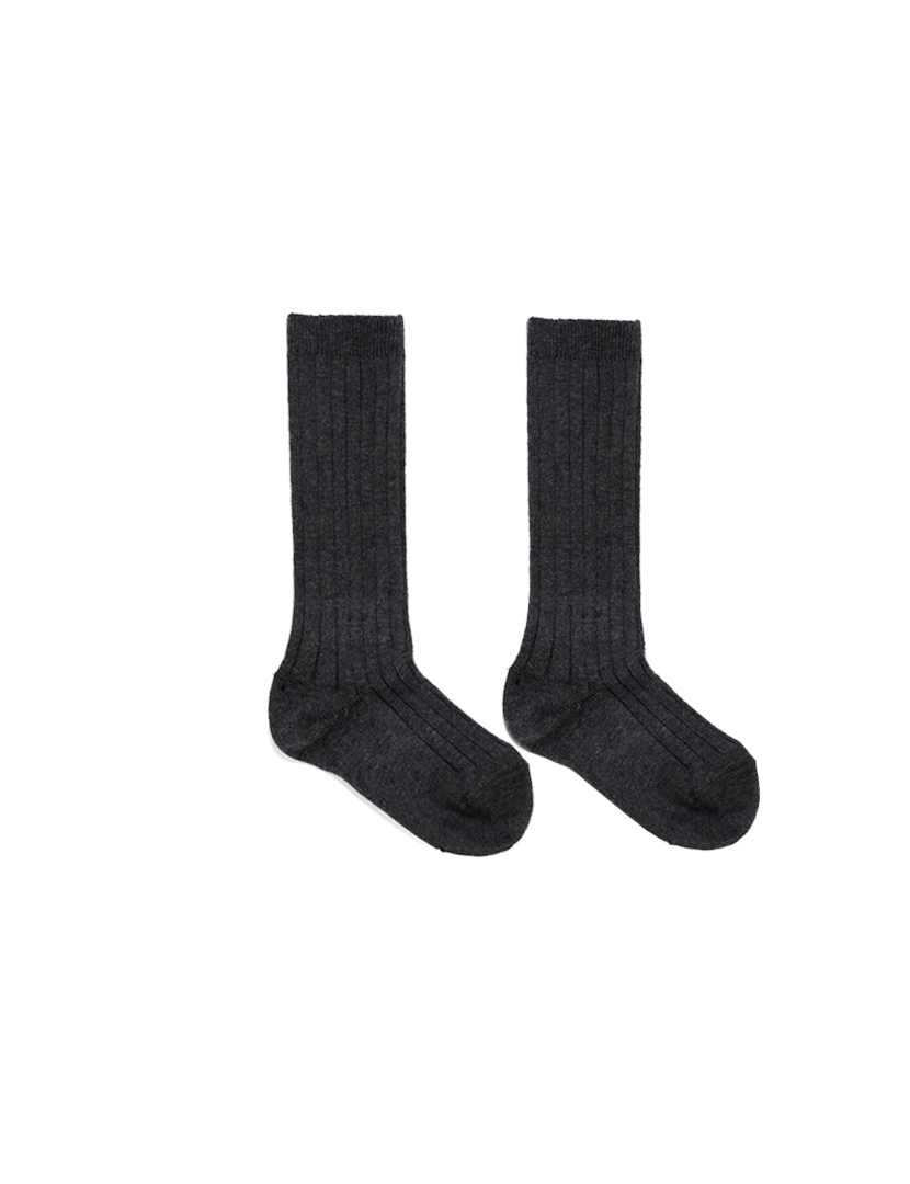 Meia Canelada Cinzento