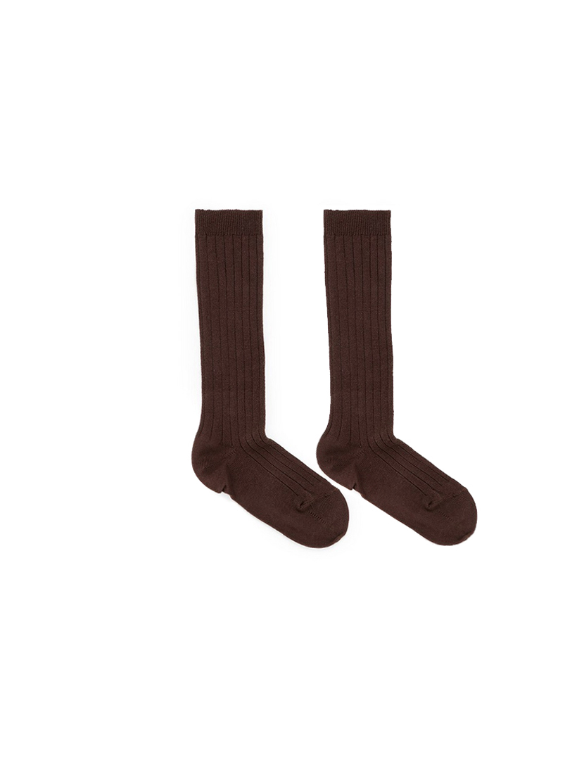 Meia Canelada Castanho