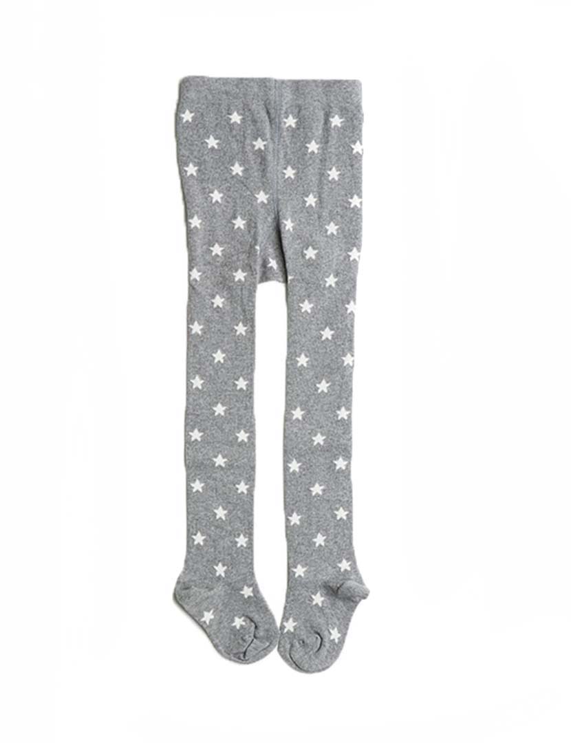 Collants Menina Estrelas Cinzento