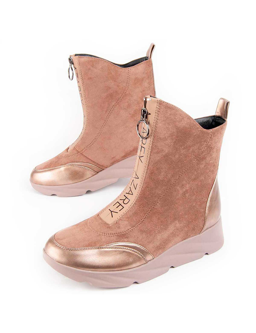 Botins de Cunha Senhora Bege