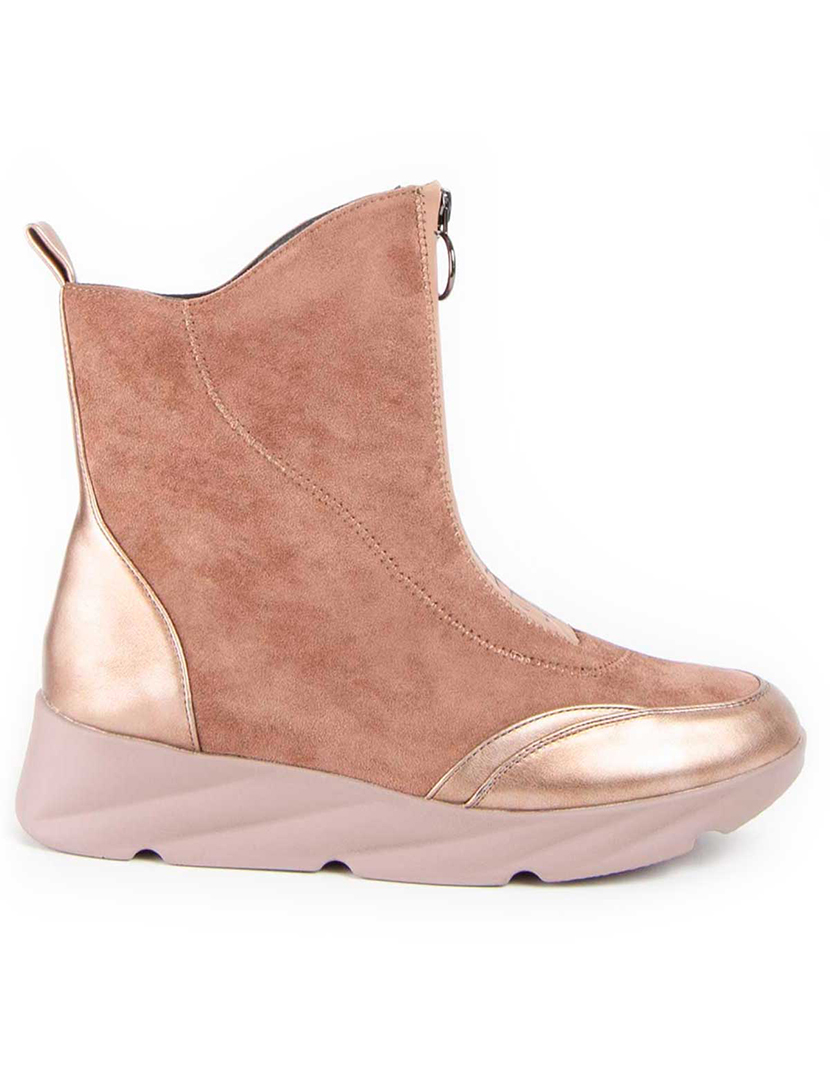 Botins de Cunha Senhora Bege