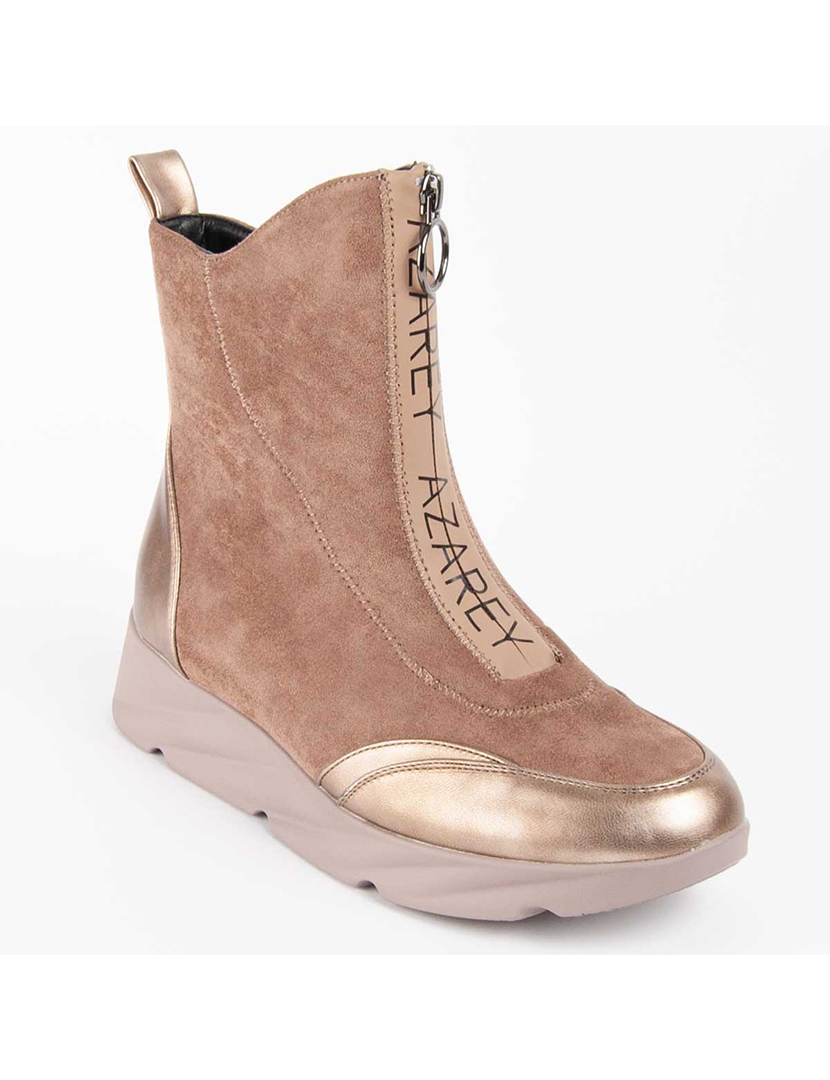 Botins de Cunha Senhora Bege