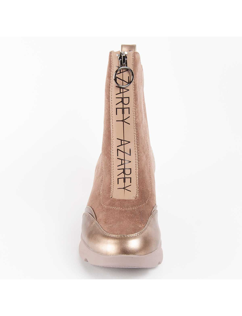 Botins de Cunha Senhora Bege