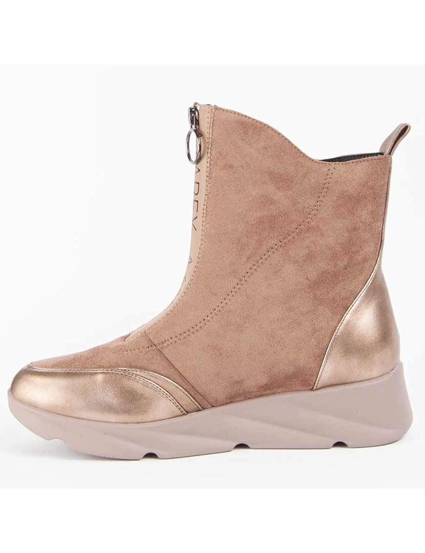 Botins de Cunha Senhora Bege