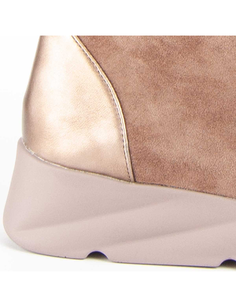 Botins de Cunha Senhora Bege